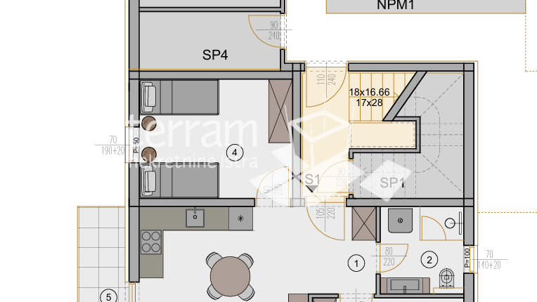 Istra&comma; Pula&comma; Ka&scaron;tanjer&comma; stan prizemlje 58&comma;25m2&comma; 2SS&plus;DB&comma; vrt 75m2&comma;  NOVO&comma; &num;prodaja