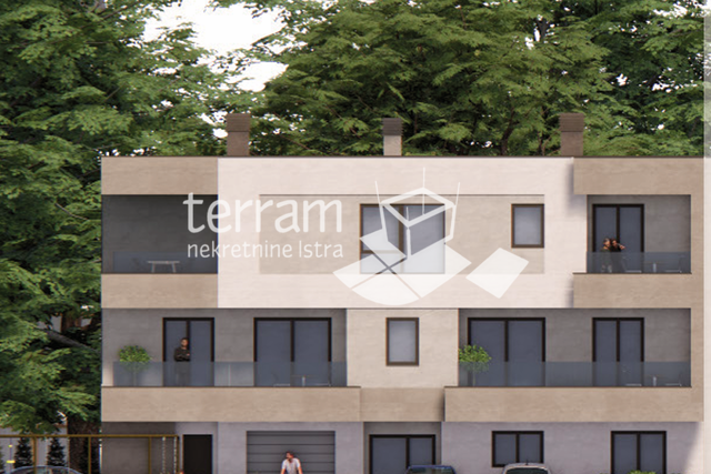 Istria, Pula, Busoler, apartment 52.20m2, 1 bedroom + living room, garden 46m2, #for sale