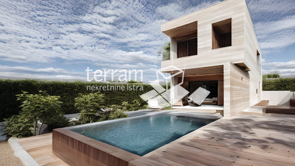 Istra, Ližnjan, kuća 105,30m2, bazen, okućnica 495m2, pogled na more, #prodaja