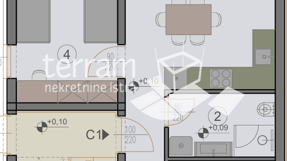 Istra&comma; Pula&comma; &Scaron;tinjan&comma; stan 55m2&comma; 2SS&plus;DB&comma; prizemlje&comma; vrt 60m2&comma; NOVO&comma; &num;prodaja
