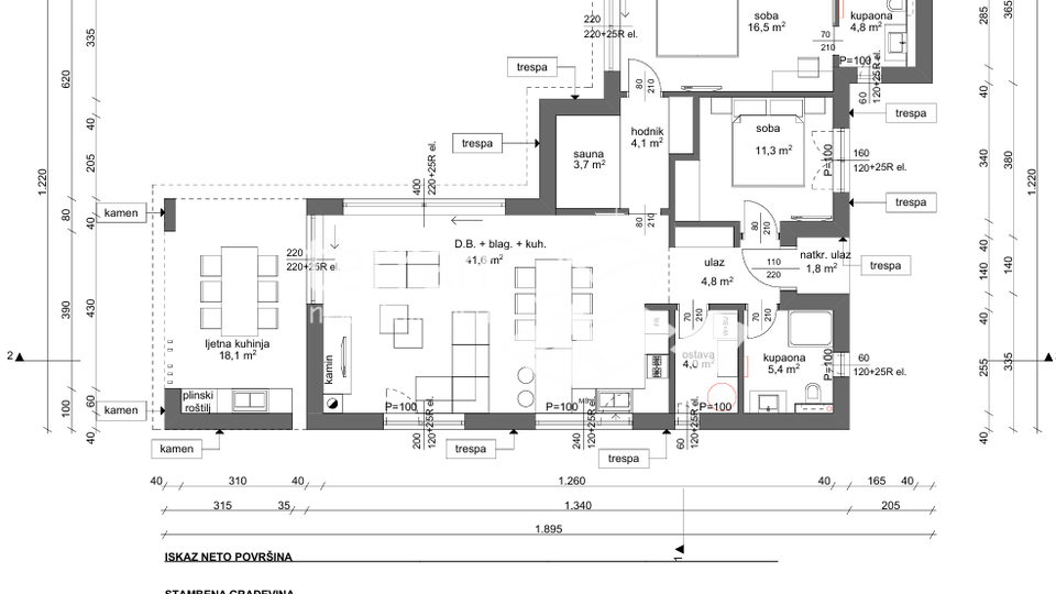 Istria&comma; Barban&comma; Pavli&cacute;i&comma; building plot 612 m2&comma; conceptual design for a ground floor house with a swimming pool&comma; &num;for sale