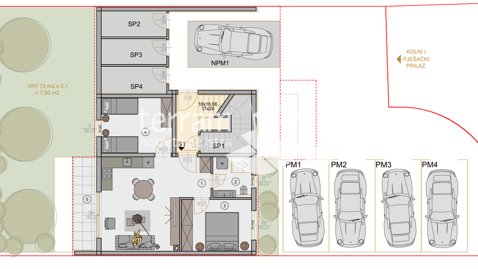 Istra&comma; Pula&comma; Ka&scaron;tanjer&comma; stan prvi kat&comma; 59&comma;99m2&comma; 2SS&plus;DB&comma; parking&comma;  NOVO&comma; &num;prodaja