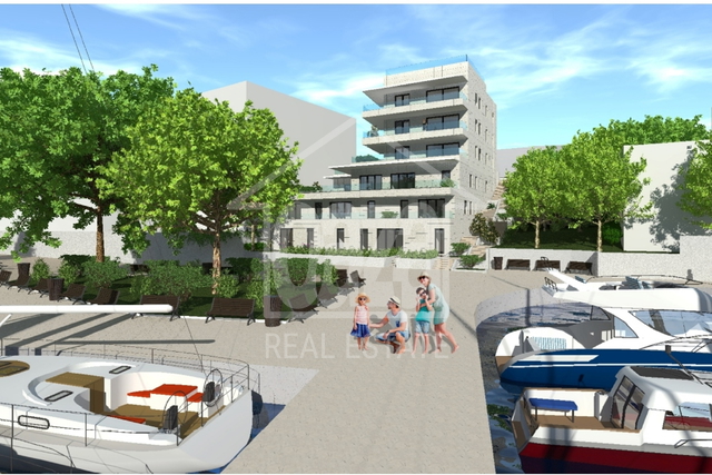 Beautiful luxury new building - smart apartments in Pećine, first row to the sea - under construction