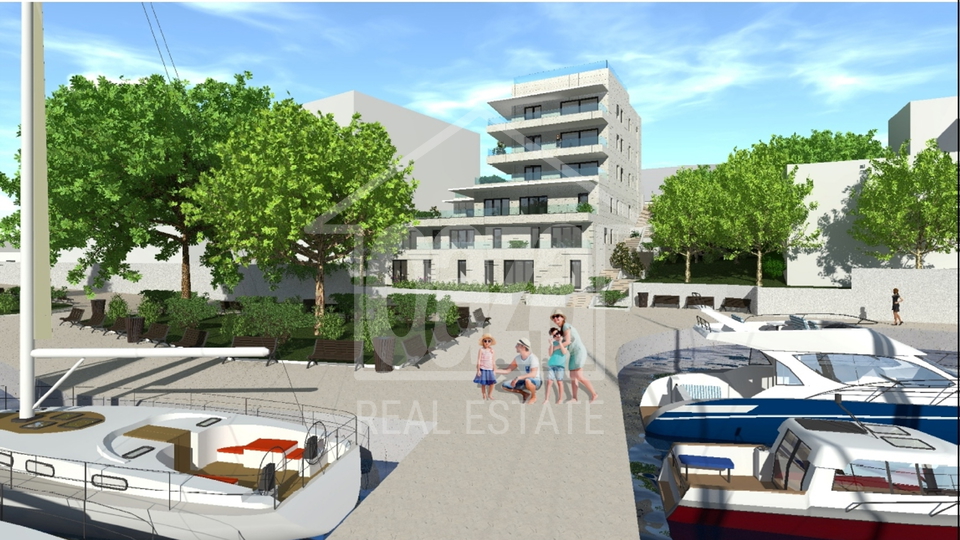 Beautiful luxury new building - smart apartments in Pećine, first row to the sea - under construction