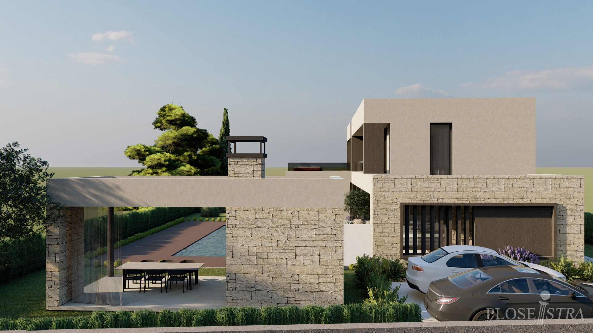 POREČ, UMGEBUNG; PROJEKT - VILLA MIT SCHWIMMBAD - VERKAUF!!!