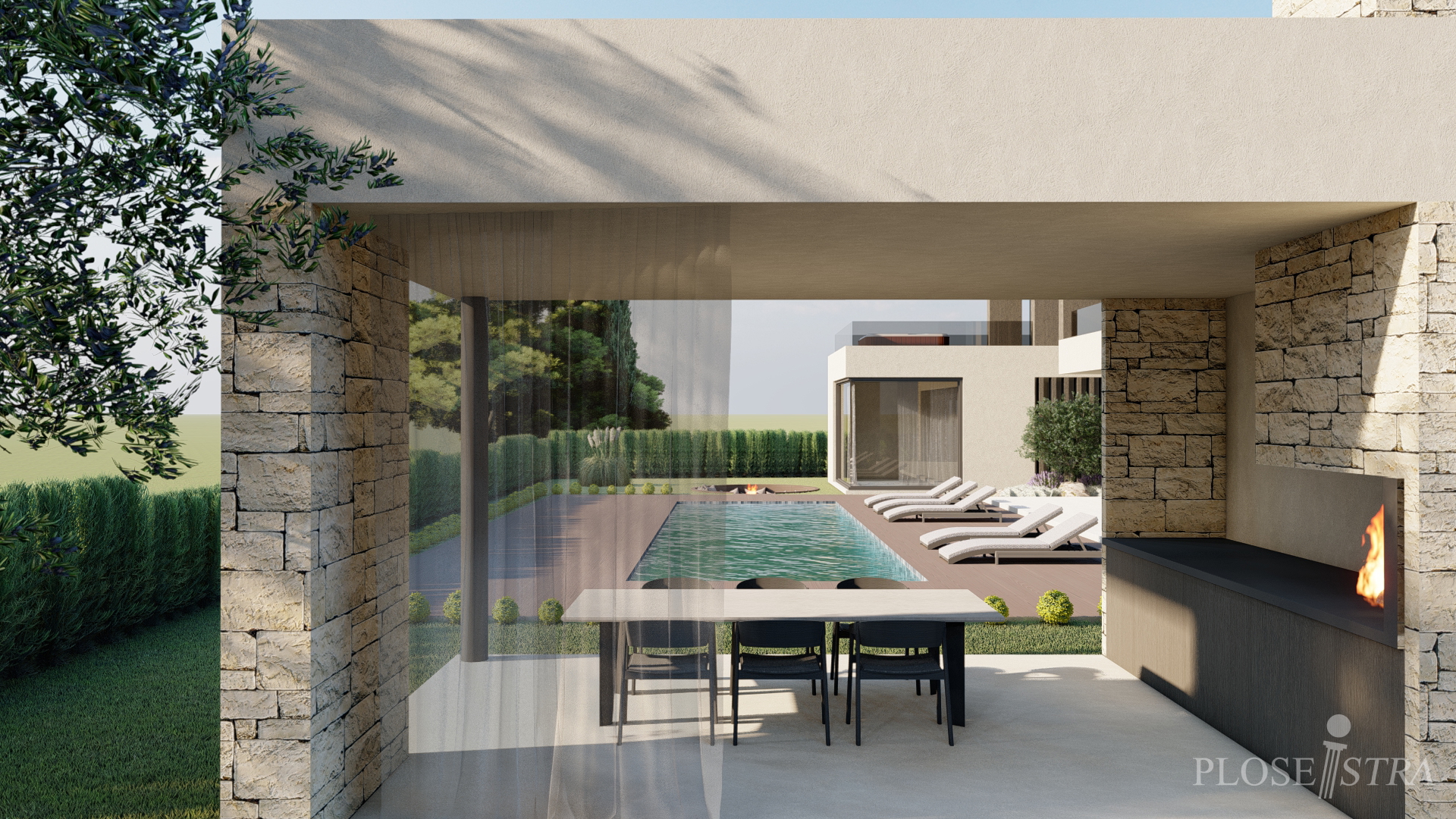 POREČ, UMGEBUNG; PROJEKT - VILLA MIT SCHWIMMBAD - VERKAUF!!!