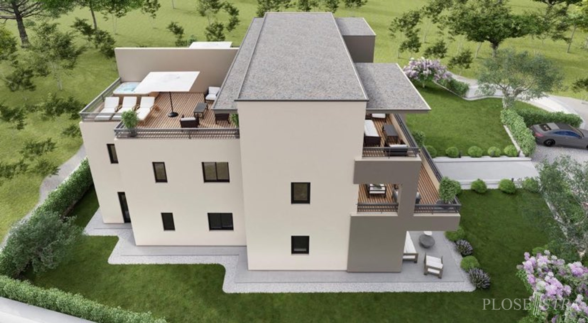 NOVOGRADNJA! MODERAN, DVOETAŽNI TROSOBAN STAN SA KROVNOM TERASOM!