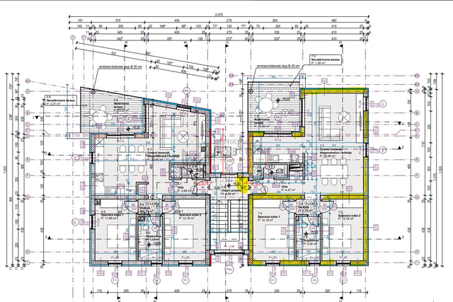 VODICE, NEUES GEBÄUDE, ZWEIZIMMERWOHNUNG IM 2. STOCK, MEERBLICK