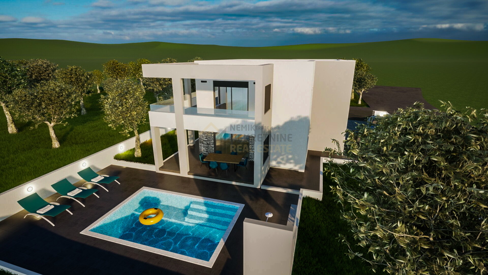 NEW BUILDING, VODICE, VILLA WITH SWIMMING POOL