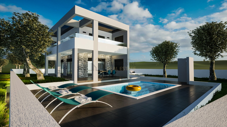 NEW BUILDING, VODICE, VILLA WITH SWIMMING POOL