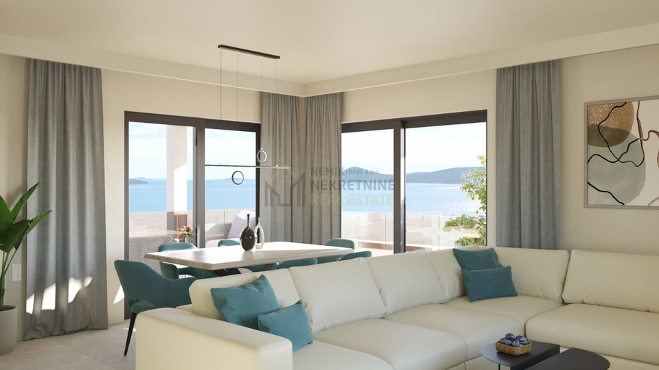 Vodice, new apartments with a view, 300 m from the sea