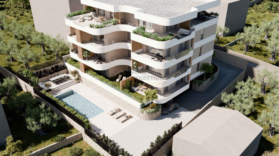 PRIMOŠTEN, FLAT ON THE GROUND FLOOR OF A LUXURIOUS NEW BUILDING WITH GARDEN - S-2, 2S+ LIVING ROOM