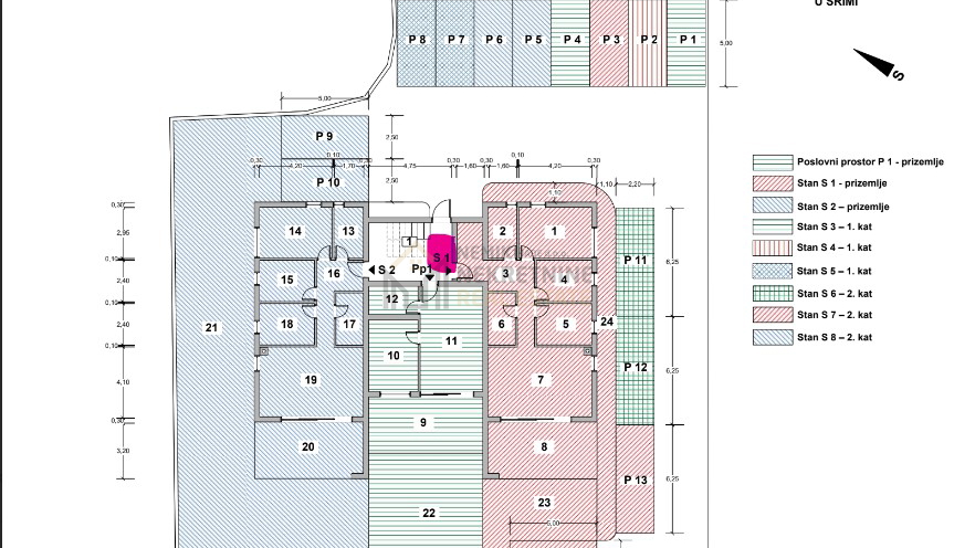 SRIMA&comma; TROSOBAN STAN SA 2 PARKIRNA MJESTA I PRIPADAJU&Cacute;IM VRTOM