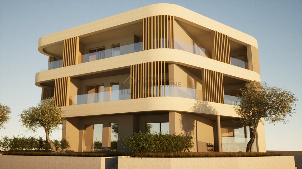VODICE, STAN U PRIZEMLJU 50 M OD MORA, NOVOGRADNJA