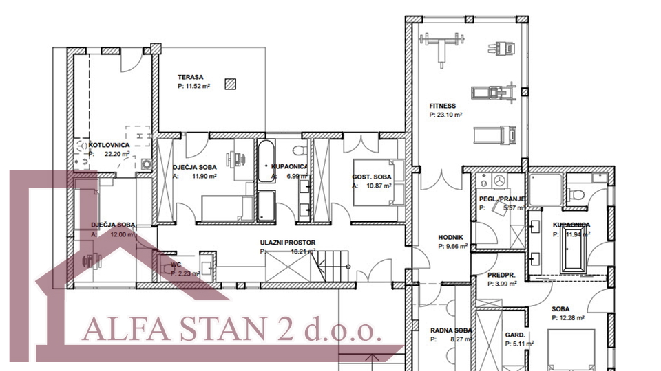 Two-storey Rohbau house of 430m2