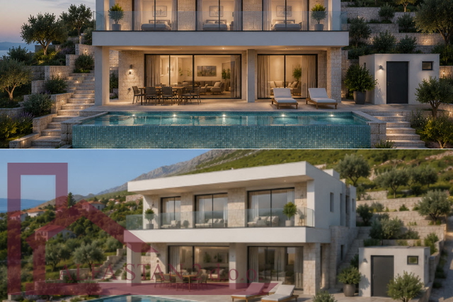 Building Plot with Luxury Villa Project and Pool – Podstrana near Split
