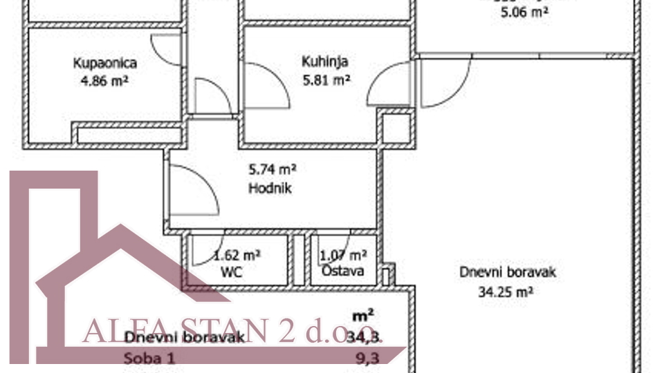 PRVO USELJENJE!!Renoviran trosobni stan za dugoročni najam
