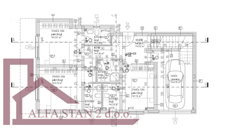 House, 292 m2, For Sale, Okrug - Okrug Gornji