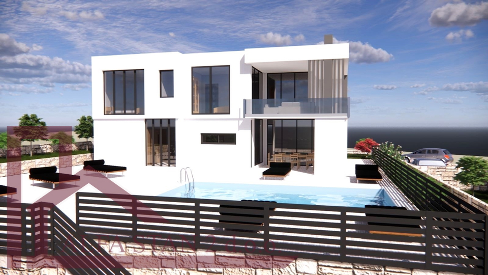 Terreno edificabile con vista per la costruzione di una villa con piscina, Klis, 375.000 €