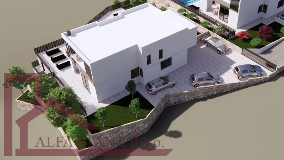 Terreno edificabile con vista per la costruzione di una villa con piscina, Klis, 375.000 €