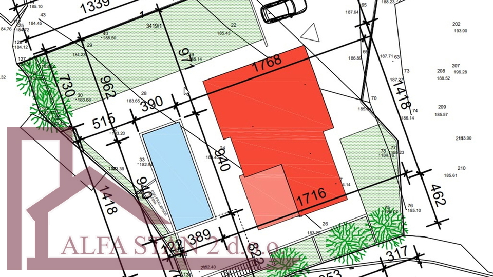 Terreno edificabile con vista per la costruzione di una villa con piscina, Klis, 375.000 €