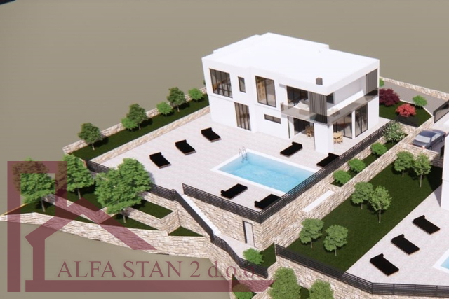 Građevinsko zemljište sa projektom za gradnju vile, Klis, 375 000 €