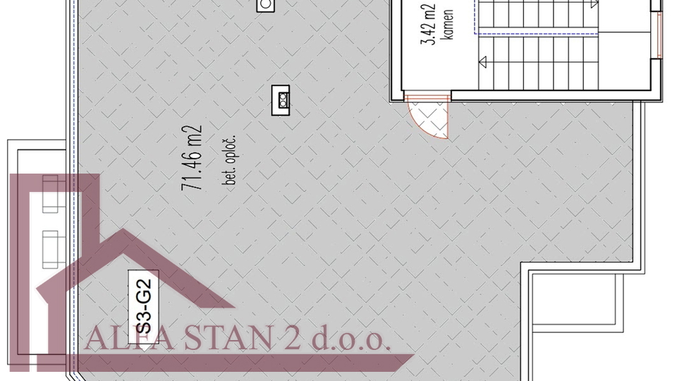 Podstrana&comma; Stro&zcaron;anac&comma; Luksuzan trosobni stan sa dva parkinga&comma; krovnom terasom i pogledom na more