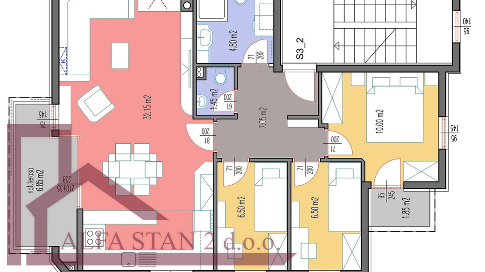 Apartment, 91 m2, For Sale, Podstrana - Strožanac