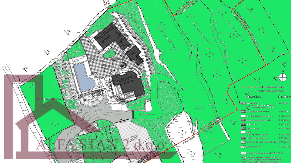 Terreno con vista aperta per la costruzione di una villa, spese comunali pagate e cantiere registrato.
