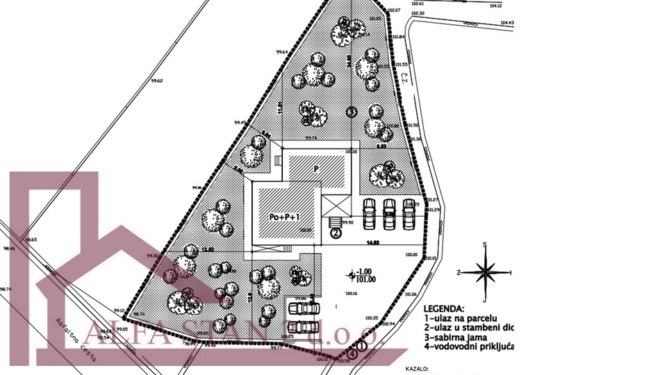 Land with construction permit and registered construction site