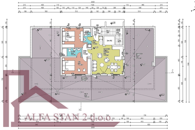 Stobreč, attico 130 m2, due posti auto in garage, prezzo 615.000€