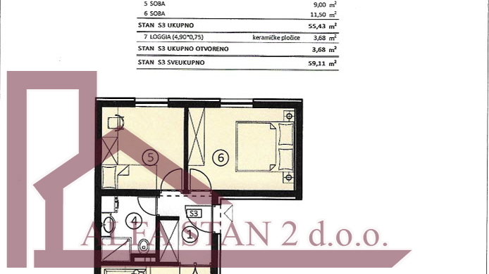 Podstrana, Strožanac, sonnige Zweizimmerwohnung, sofort bezugsfertig