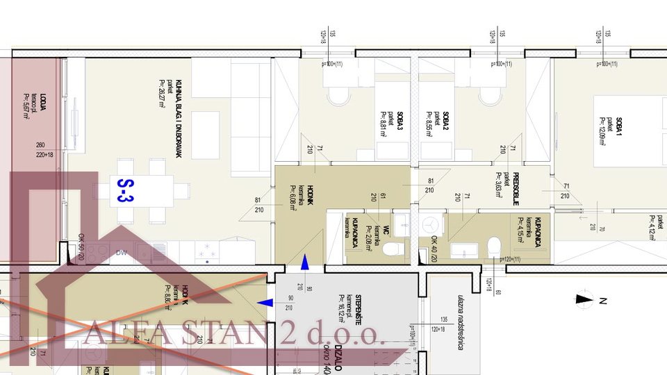 Appartamento, 85 m2, Vendita, Seget Donji