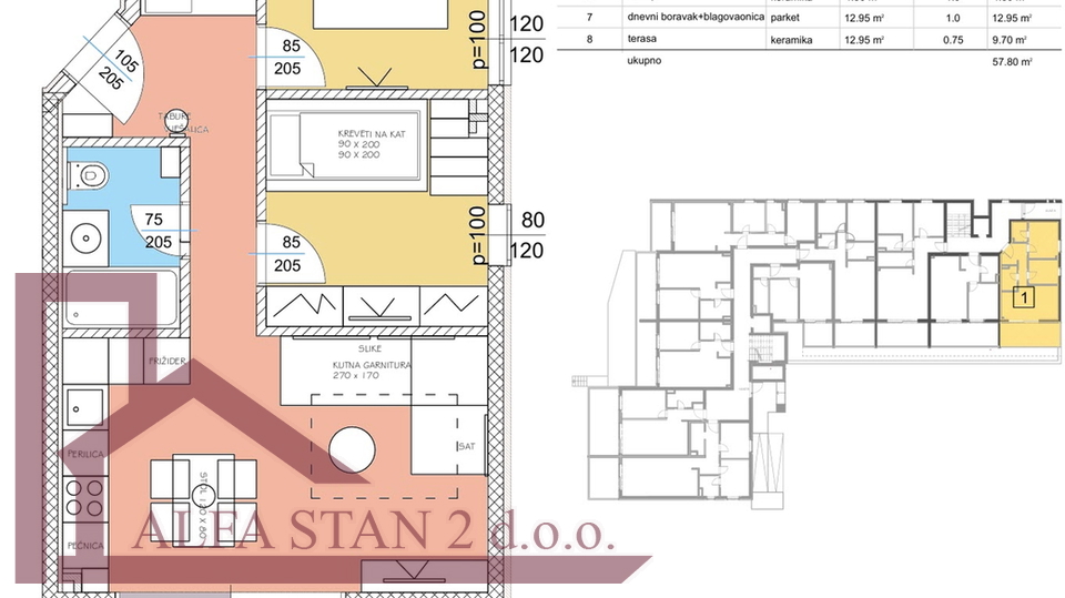 MAKARSKA, ERSTBEZUG, Zweizimmerwohnung zur Langzeitmiete 900€