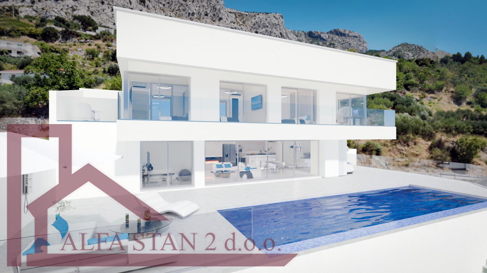 OMI&Scaron; &ndash; GRA&Dstrok;EVINSKO ZEMLJI&Scaron;TE S PRAVOMO&Cacute;NOM GRA&Dstrok;EVINSKOM DOZVOLOM ZA LUKSUZNU VILU S BAZENOM I PANORAMSKIM POGLEDOM NA MORE