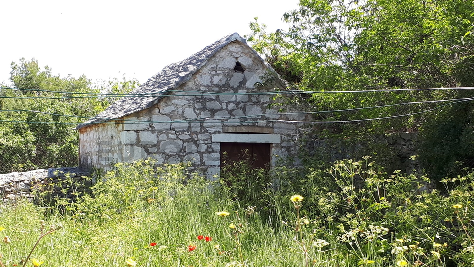 Tradicionalana kamena kuća u krasnom starom bračkom mjestu Bobovišća