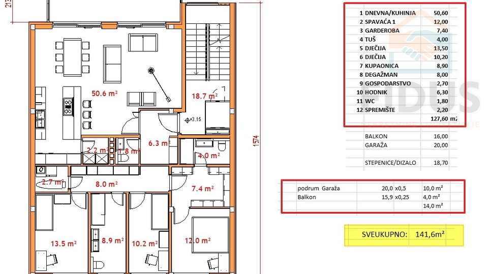 Wohnung, 141 m2, Verkauf, Osijek - Industrijska četvrt