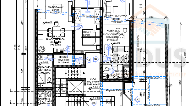 Wohnung&comma; 40 m2&comma; Verkauf&comma; Osijek - Novi grad