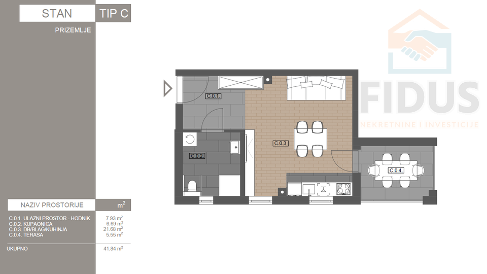 Apartment&comma; 36 m2&comma; For Sale&comma; Osijek - Tenja