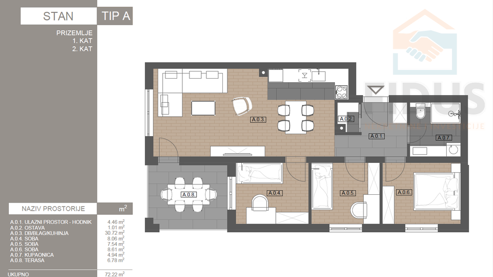 Apartment&comma; 65 m2&comma; For Sale&comma; Osijek - Tenja