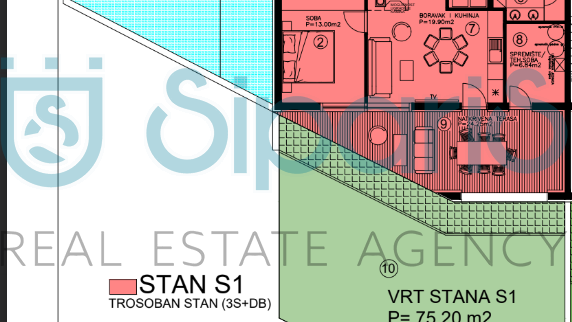 Appartamento, 82 m2, Vendita, Zambratija
