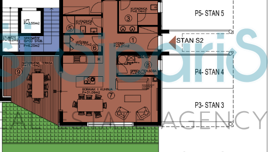 Appartamento, 82 m2, Vendita, Zambratija