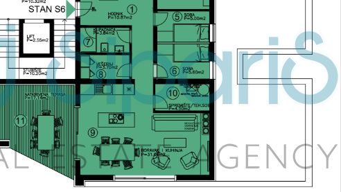 Appartamento, 82 m2, Vendita, Zambratija