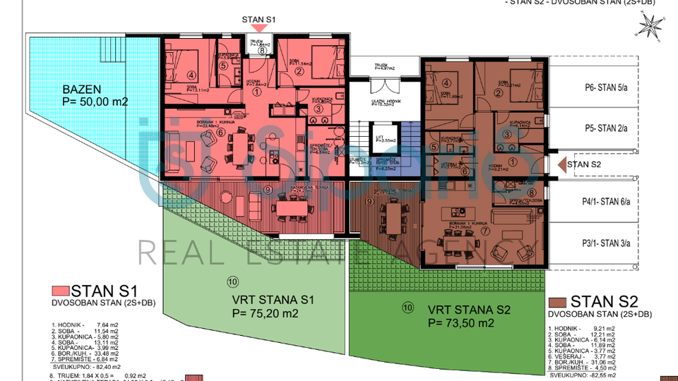 Appartamento, 82 m2, Vendita, Zambratija