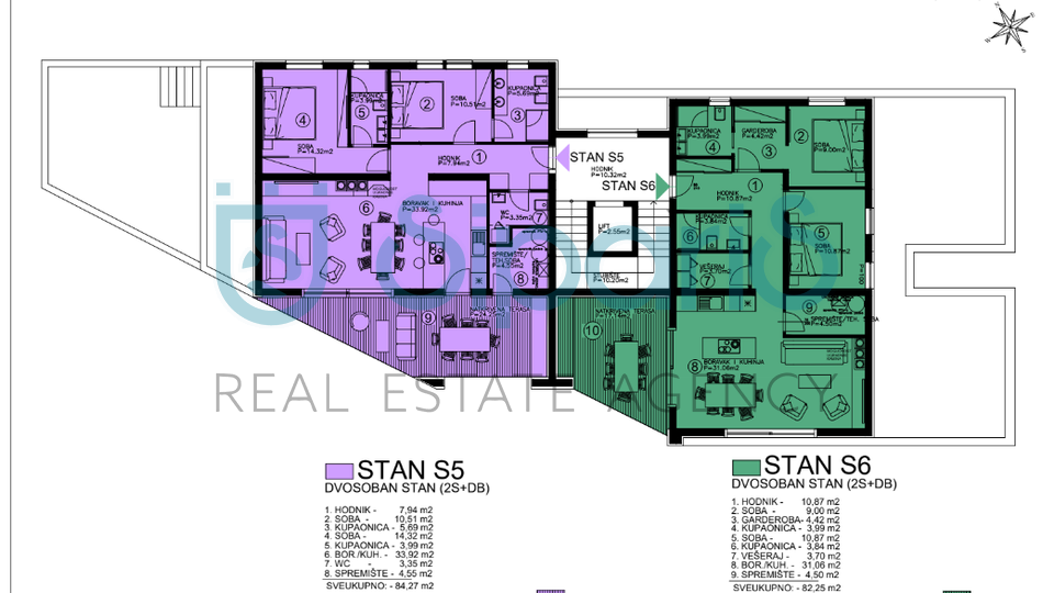 Appartamento, 84 m2, Vendita, Zambratija
