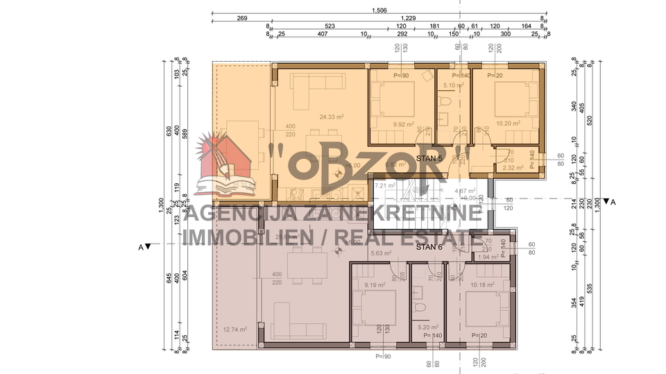 POVLJANA - Dvosobno stanovanje (S6) 67,37 m2 - NOVOGRADNJA