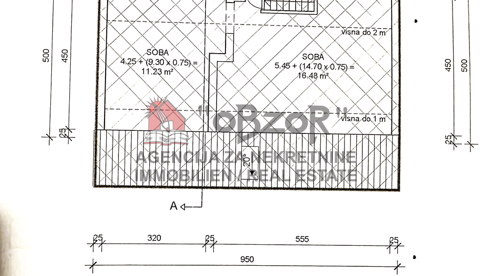 Zadar-VI&Scaron;NJIK&comma; two-level three-room apartment 77&period;21 m2