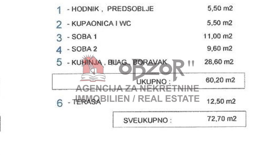 Zadar-VIDIKOVAC, dvosoban stan 105,45m2-NOVOGRADNJA