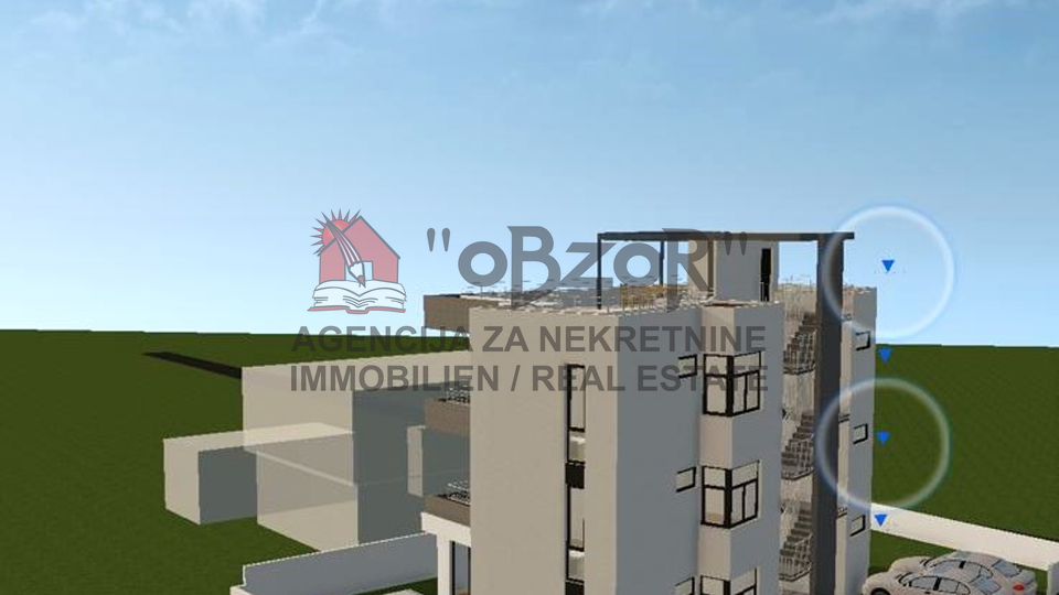 Petrčane-PUNTA RADMAN, Dreizimmerwohnung (106m2) + Dachterrasse (113m2) - NEUES GEBÄUDE