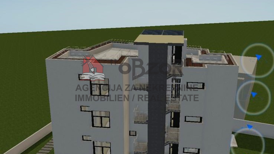 Petrčane-PUNTA RADMAN, Dreizimmerwohnung (106m2) + Dachterrasse (113m2) - NEUES GEBÄUDE
